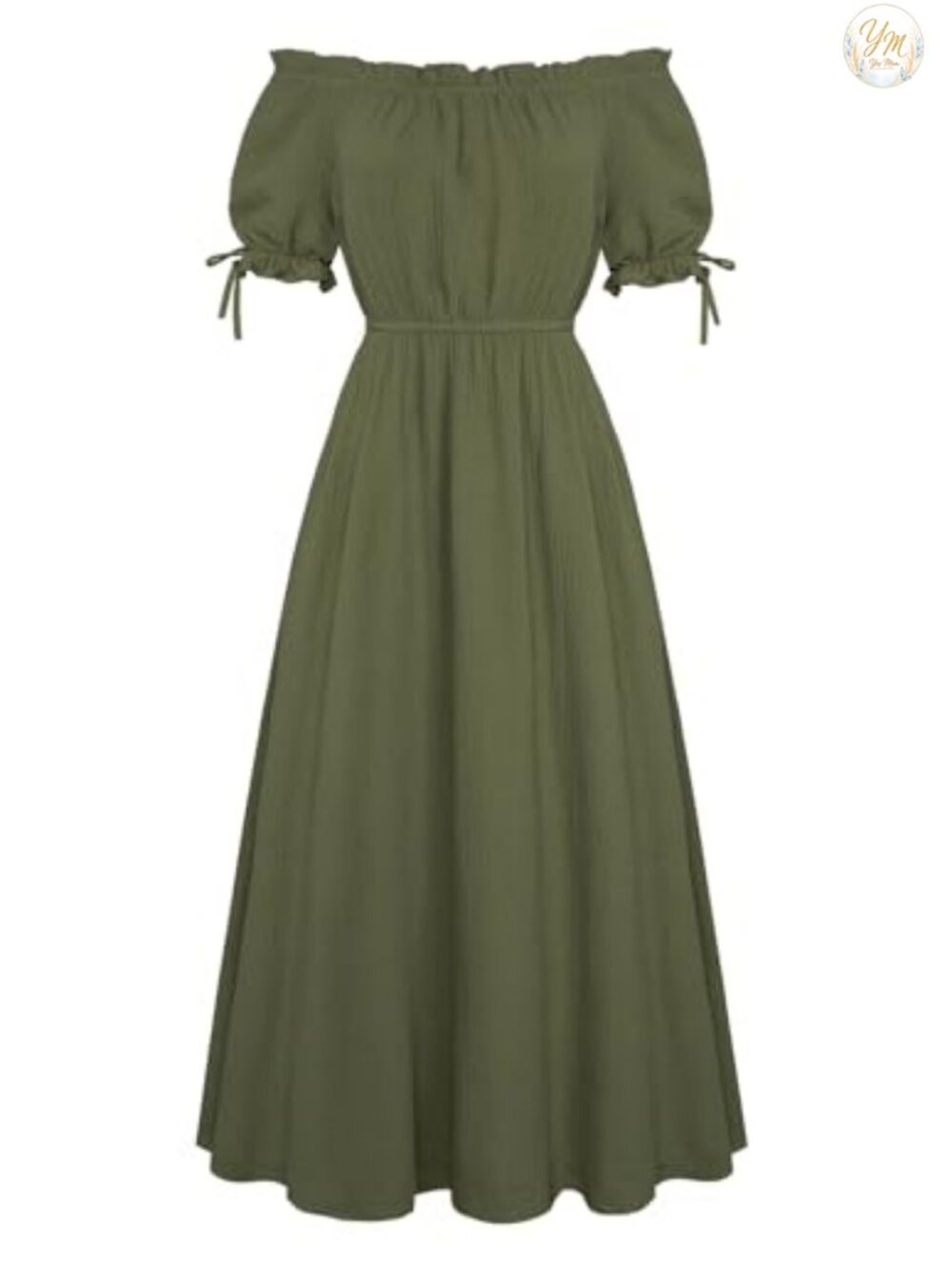 Renaissance Maxi Dress Cotton Peasant Fairy Costume Medieval
